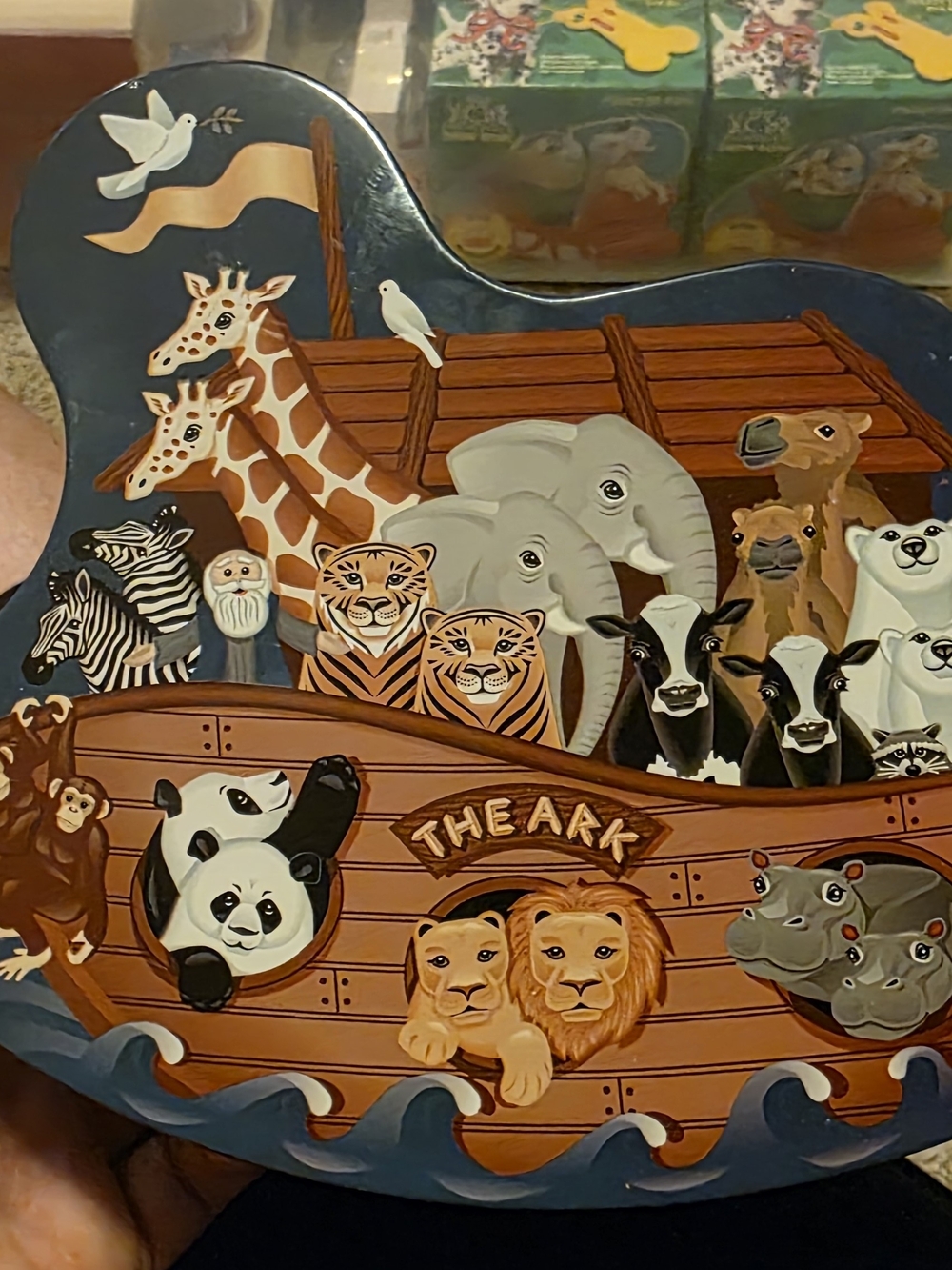 Collectible Wolfgang Candy Noah's Ark Rocking Tin.